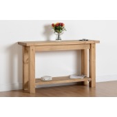 Tortilla Console Table Distressed Waxed Pine